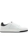 Saint Laurent Low-top Sneakers With Contrast Heel Tab In White