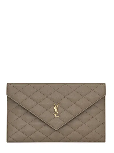 Saint Laurent Paris Pouch In Purple