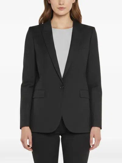 Pre-owned Saint Laurent Paris Single-breasted Wool Blazer In Black