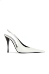 Saint Laurent P.a.r.i.s. Slingback Pump In White