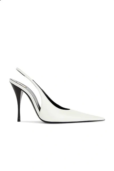Saint Laurent P.a.r.i.s. Slingback Pump In White