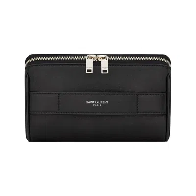 Pre-owned Saint Laurent Paris Small Vanity Case In Smooth Leather 'nero' | Black | Men's Size Onesize