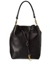 Saint Laurent Paris Vii Leather Hobo Bag In Black