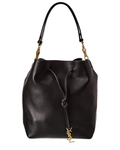 SAINT LAURENT SAINT LAURENT PARIS VII LEATHER HOBO BAG