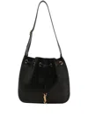 Saint Laurent Drawstring Bucket Shoulder Bag In Black