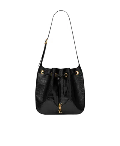 Saint Laurent Paris Vii Medium Shoulder Bag In Black