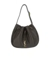 Saint Laurent Paris Vii Small Hobo In Grained Leather In Brown