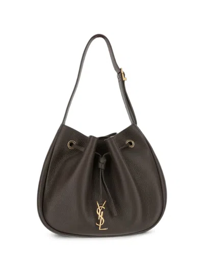 Saint Laurent Paris Vii Small Hobo Shoulder Bag In Brown