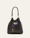 Saint Laurent Paris Vii Ysl Pochon Shoulder Bag In Lambskin Leather In Nero