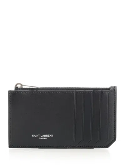 SAINT LAURENT SAINT LAURENT PARIS WALLETS BLUE