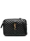 Saint Laurent Paris Women Quilted Leather Lou Camera Bag In Black