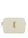 Saint Laurent Quilted Leather Lou Camera Bags In White
