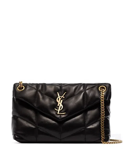 Saint Laurent Paris Women Small Loulou Puffer Bag In Nappa Leather In Black