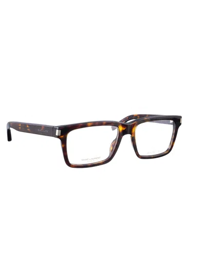 Pre-owned Saint Laurent Paris X Vintage Saint Laurent 00s Oversized Nerdy Dark Havana Glasses In Brown