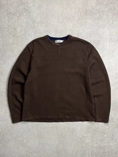 Pre-owned Saint Laurent Paris X Vintage Ysl Yves Saint Laurent Brown Boxy Sweatshirt Xl