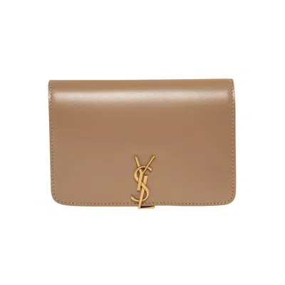 Pre-owned Saint Laurent Passport Case 'dark Toffee' | Tan | Women's Size Onesize