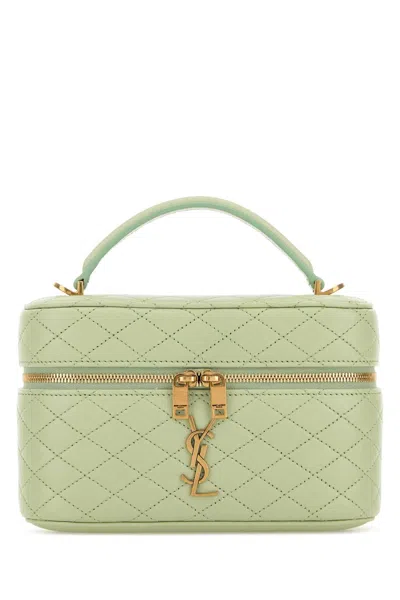 Saint Laurent Pastel Green Nappa Leather Vanity Gaby Handbag