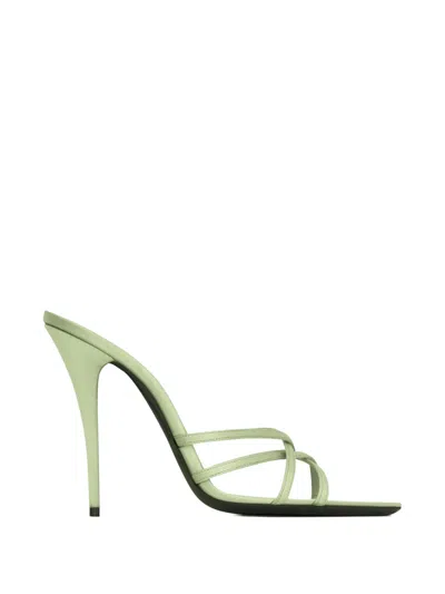 Saint Laurent Pastel Green Strap Sandals