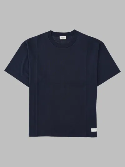 Saint Laurent Patch Logo T-shirt In Blue