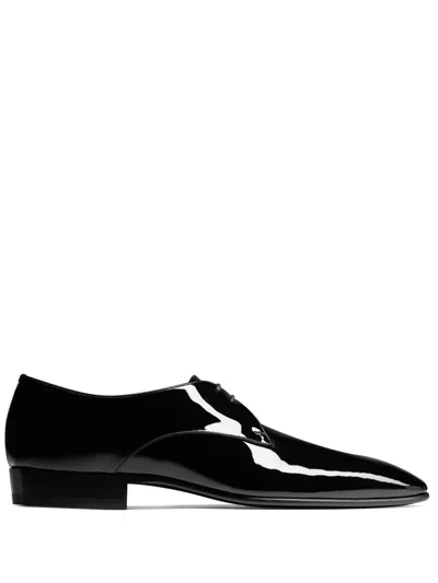 Saint Laurent Patent-finish Leather Loafers In Black