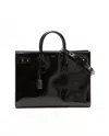 Saint Laurent Leather Handbag With Frontal Logo Print In Pattern