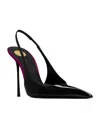 Saint Laurent Amalia 110 Patent Leather Slingback Pumps In Black