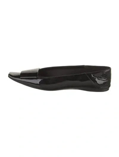 Pre-owned Saint Laurent Patent Leather Ballet Flats In Black