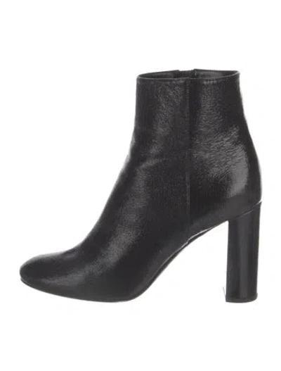 Pre-owned Saint Laurent Patent Leather Boots In Black