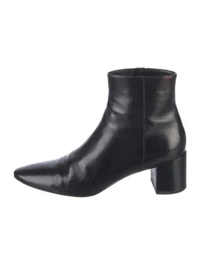Pre-owned Saint Laurent Patent Leather Boots In Black