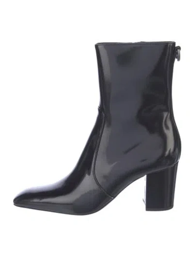 Pre-owned Saint Laurent Patent Leather Boots In Blue