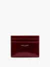 Saint Laurent Patent Leather Card Holder With Engraved Ogo On The Front