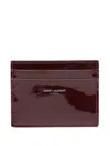 Saint Laurent Patent-leather Cardholder In Red