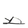 Saint Laurent Patent Leather 'cassandra' Sandals In Black