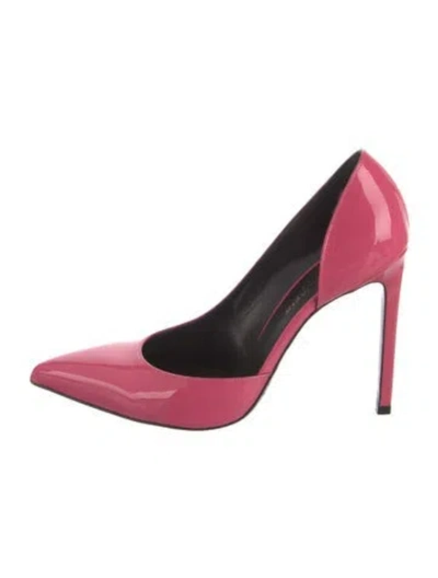 Pre-owned Saint Laurent Patent Leather D'orsay Pumps In Pink