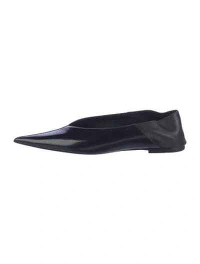 Pre-owned Saint Laurent Patent Leather Flats In Black
