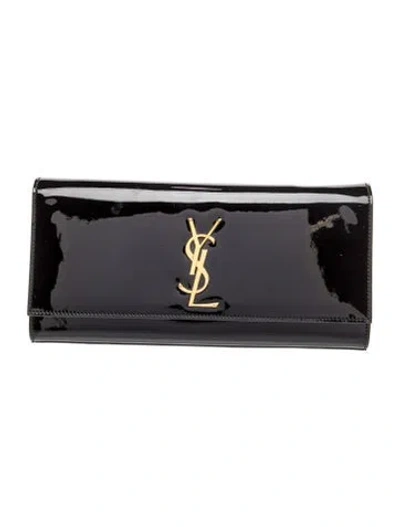 Pre-owned Saint Laurent Patent Leather Kate In Black