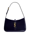 Saint Laurent Le 5 A 7 Ysl Shoulder Bag In Patent Leather In Blue