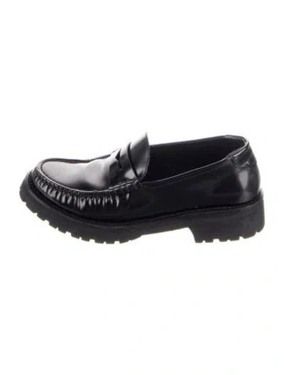 Pre-owned Saint Laurent Patent Leather Loafers In Black