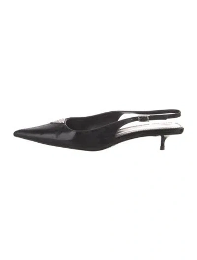 Pre-owned Saint Laurent Patent Leather Mules In Black