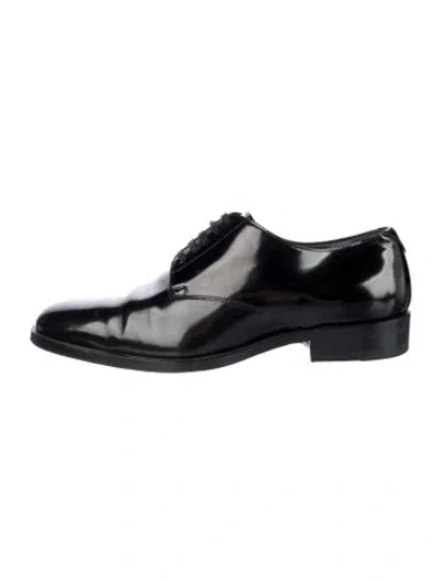 Pre-owned Saint Laurent Patent Leather Oxfords In Black