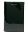 Saint Laurent Patent-leather Passport Holder In Green
