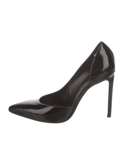 Pre-owned Saint Laurent Patent Leather Pumps In Black