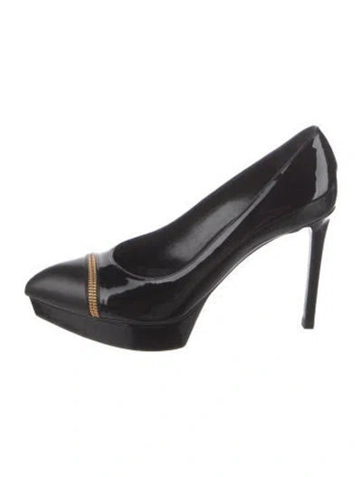 Pre-owned Saint Laurent Patent Leather Pumps In Black