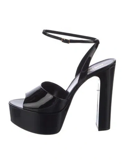 Pre-owned Saint Laurent Patent Leather Pumps In Black