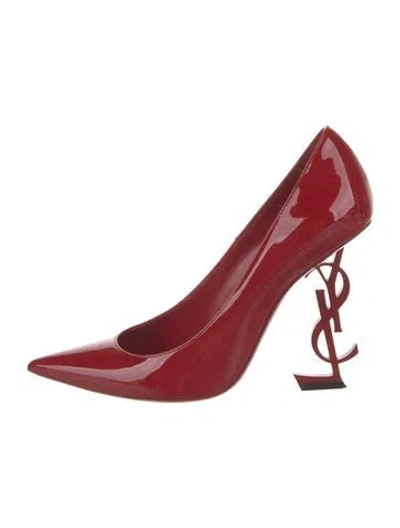 Pre-owned Saint Laurent Patent Leather Pumps In Red