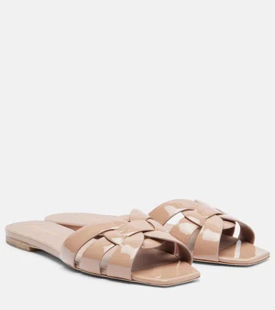 Saint Laurent Tribute Nu Pieds 05 Leather Sandals In Neutral