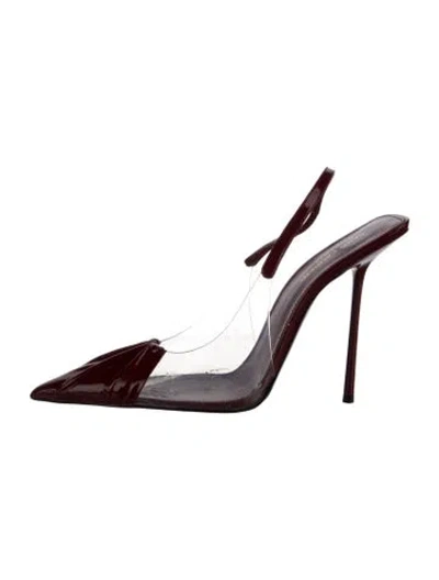 Pre-owned Saint Laurent Patent Leather Slingback Pumps