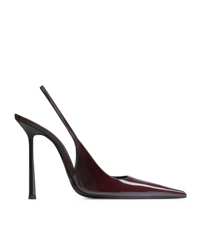 Saint Laurent Patent Leather Vendome Pumps 110 In Brown