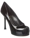 Saint Laurent Women's Black Patent Leather Tribtoo 80 Platform Pump (36 Eu / 6 Us) In Black