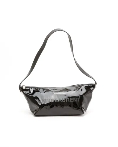 Saint Laurent Patent Sac Homme Bag In Black